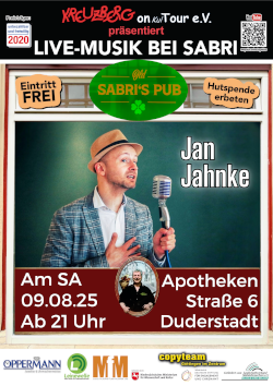 Jan Jahnke *live* im Old Sabris Pub (Veranstaltung des Kreuzberg on KulTour e.V.)